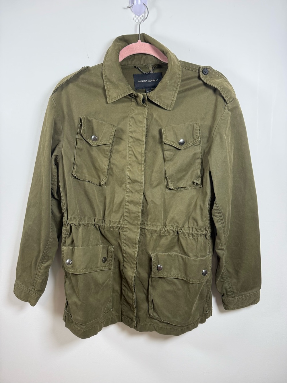 BANANA REPUBLIC | Oversized Green Military Field Jacket Size XS